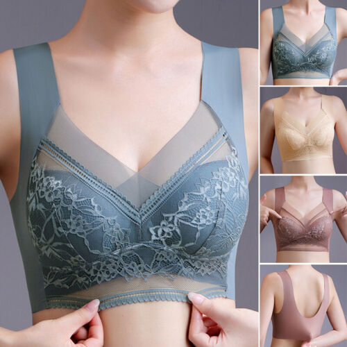 【30%OFF】🔥【4 darabos】👙【40-110 KG】Kényelmes varrat nélküli csipke melltartó