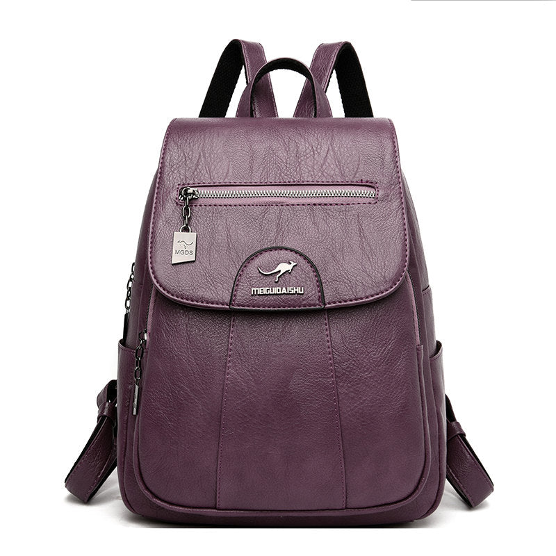 Rucsac de călătorie retro pentru femei din piele moale