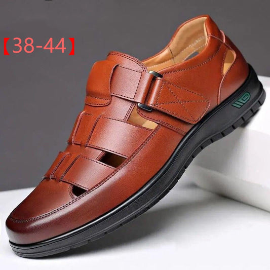 Sandale casual din piele, respirabile și antiderapante, cele mai bine vândute, pentru bărbați, de vară, talie 38-44