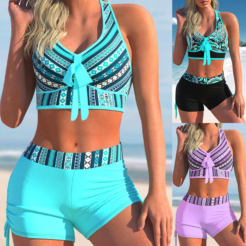 👙🏊♀️【S-5XL】🔥🔥2025 Lato Nowy damski drukowany kostium kąpielowy Seksowny zestaw bikini