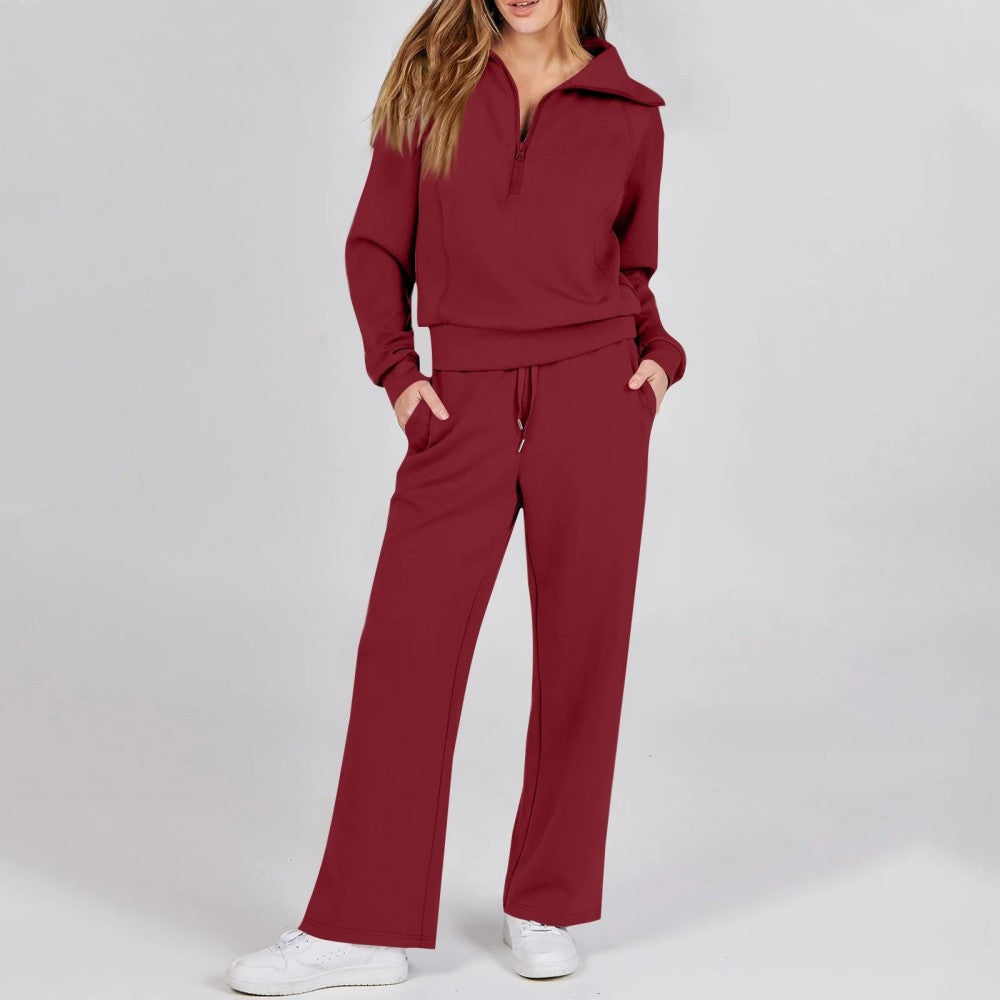 🔥S–2XL Conjunto casual elegante, sudadera de manga larga y pantalón ancho