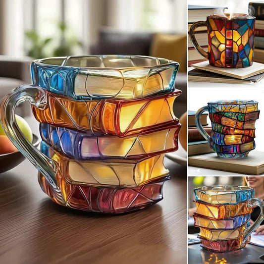 📚3D malowany kubek do kawy w kształcie książki-4031516
