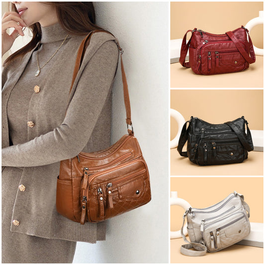 🔥【50% kedvezmény】2025 Új, nagy kapacitású puha bőr válltáska/crossbody táska