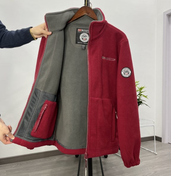 Chaqueta de Terciopelo Grueso de Lana para Hombre, Talla Grande, Cálida y Cómoda para Otoño e Invierno【40% de Descuento】