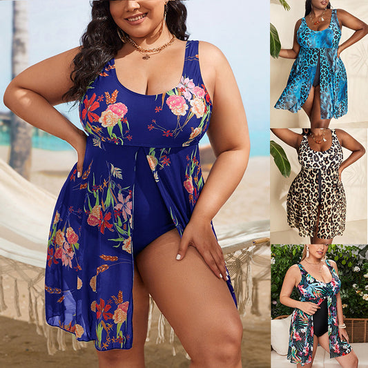💗💗【XL-5XL】2025 nowe seksowne bikini bez pleców z nadrukiem plus size