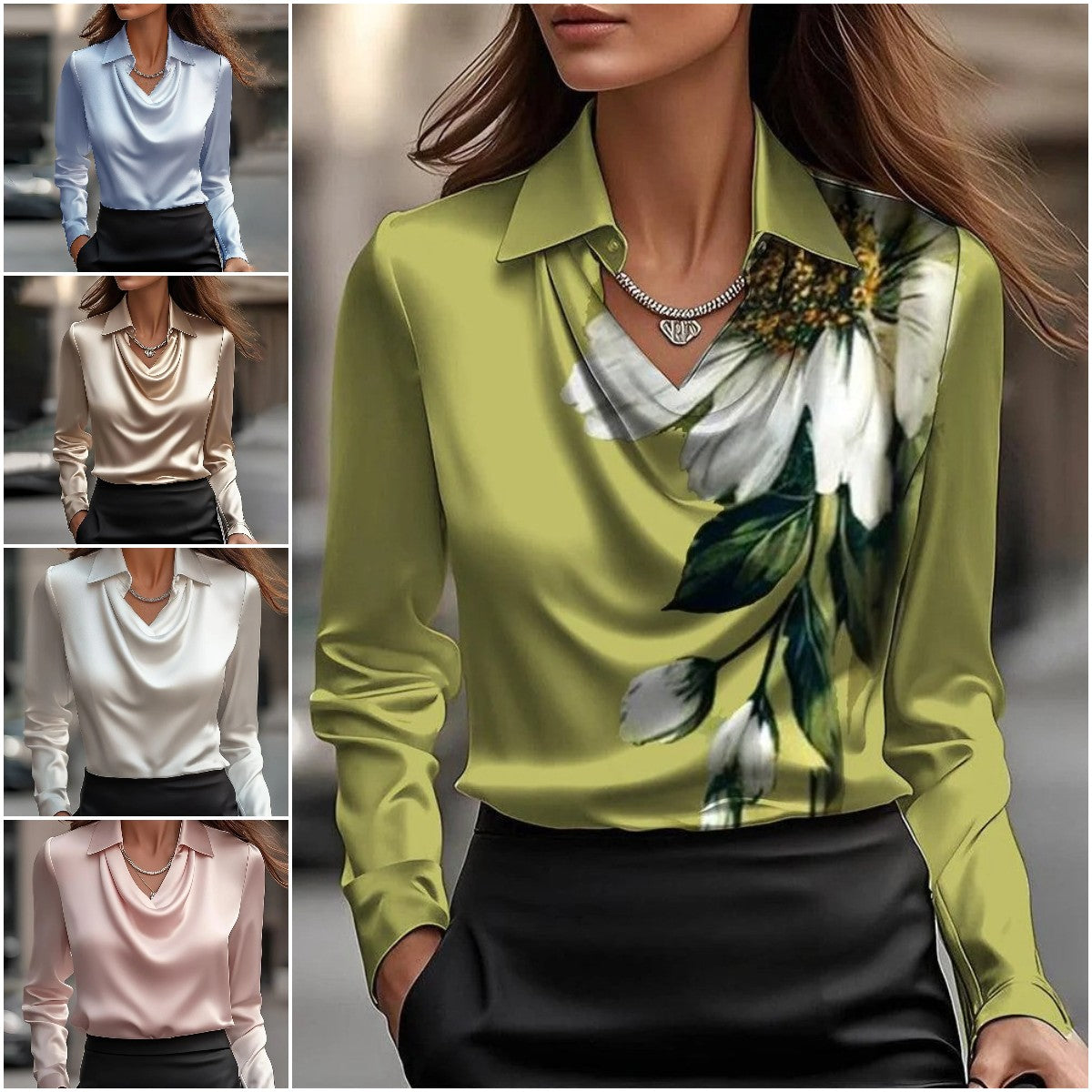 š„ćNovedades de otoƱoćāØCamiseta estampada para mujer Temperament-E