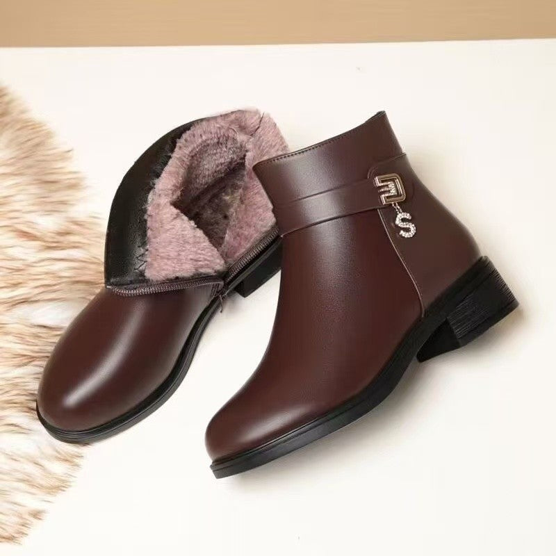 👢【35-41】Botines de mujer de moda, botines de tacón bajo, nuevo estilo otoño e invierno