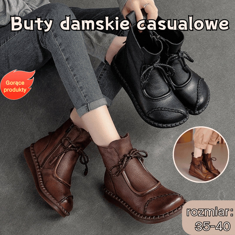🔥【35-40】🥾 Damskie jesienno-zimowe, modne, ciepłe, krótkie buty, gorąca wyprzedaż