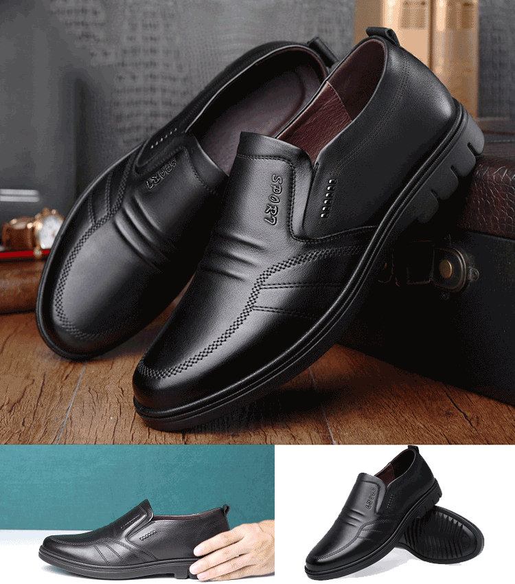 👞【39-44】Moški usnjeni poslovni čevlji za prosti čas.