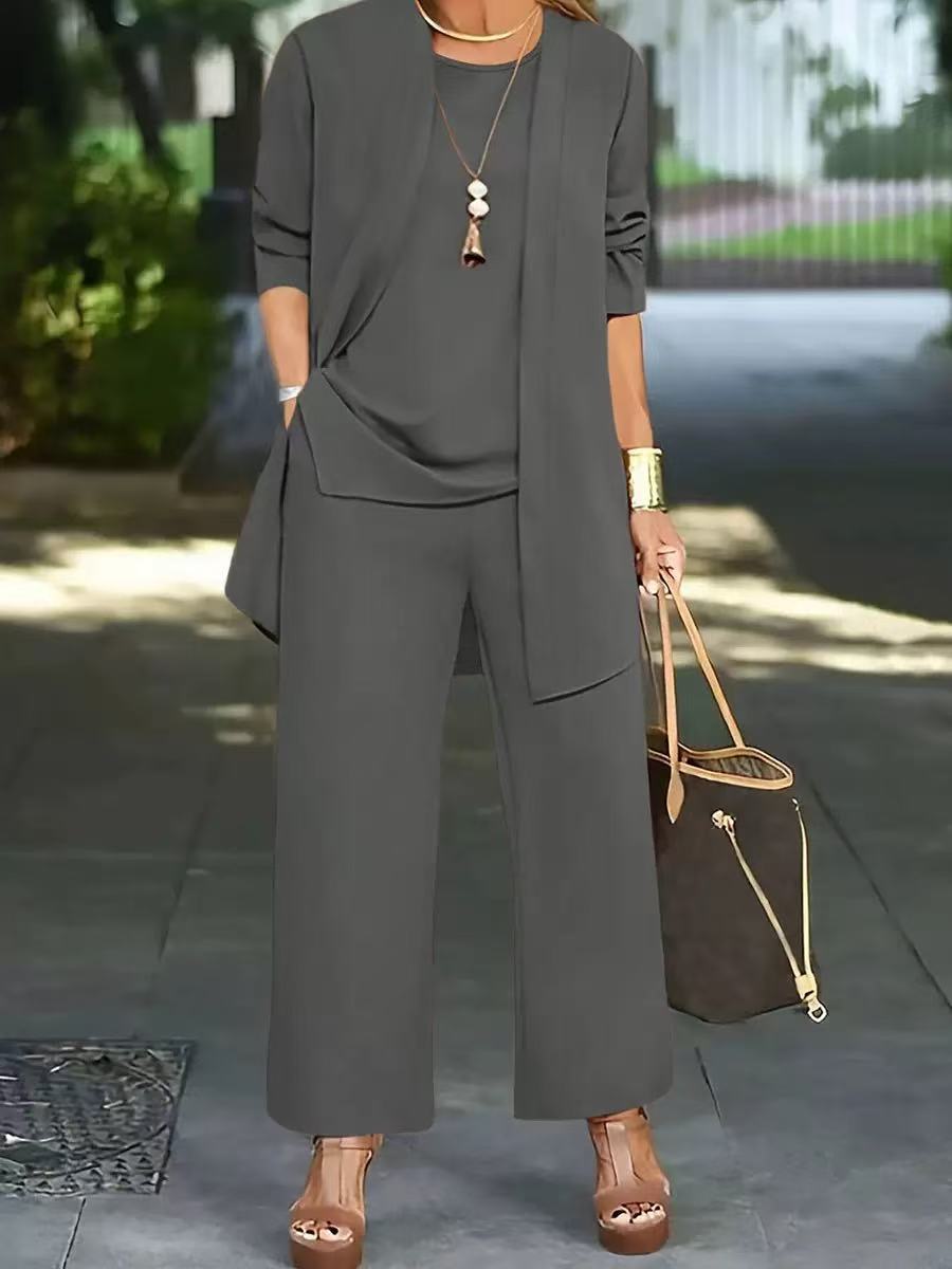 ✨Třídílná sada【S-5XL】Elegantní dámský módní třídílný set s projmutým střihem, lichotí každé postavě