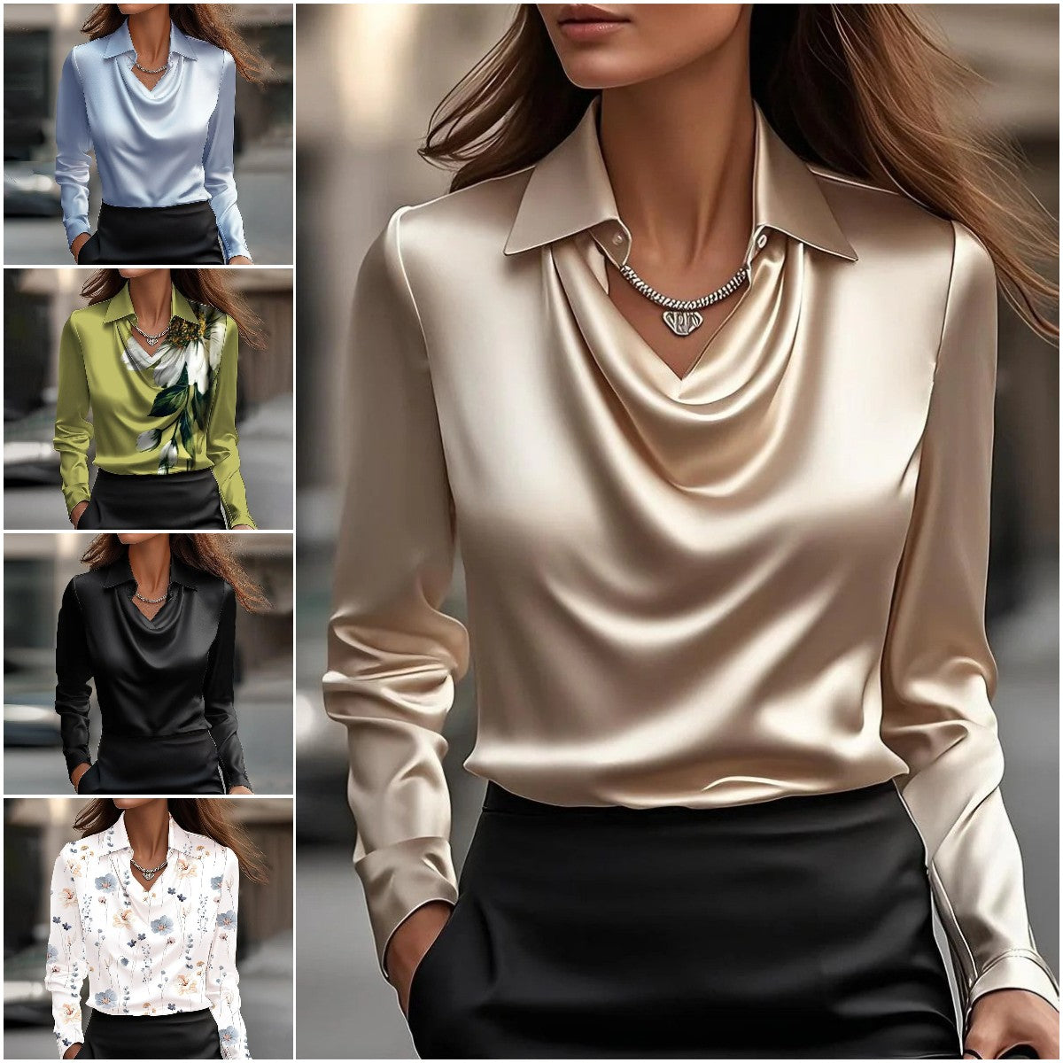 š„ćNovedades de otoƱoćāØCamiseta estampada para mujer Temperament-E
