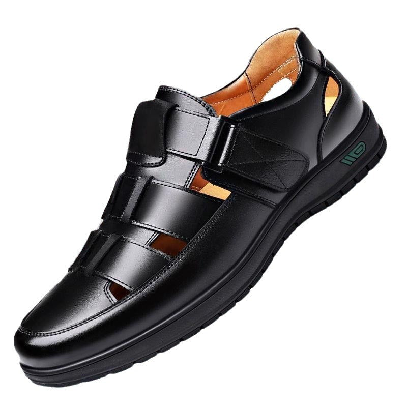 Sandale casual din piele, respirabile și antiderapante, cele mai bine vândute, pentru bărbați, de vară, talie 38-44