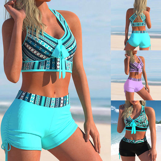 👙🏊♀️【S-5XL】🔥🔥2025 Lato Nowy damski drukowany kostium kąpielowy Seksowny zestaw bikini