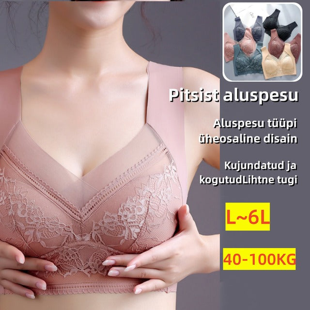 【30%OFF】🔥【4 darabos】👙【40-110 KG】Kényelmes varrat nélküli csipke melltartó