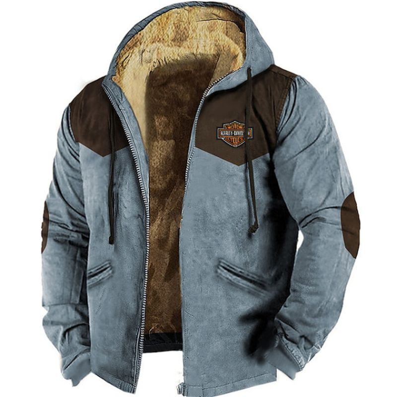 【M-5XL】Módní pánská podzimní a zimní volná bunda z hustého sametu