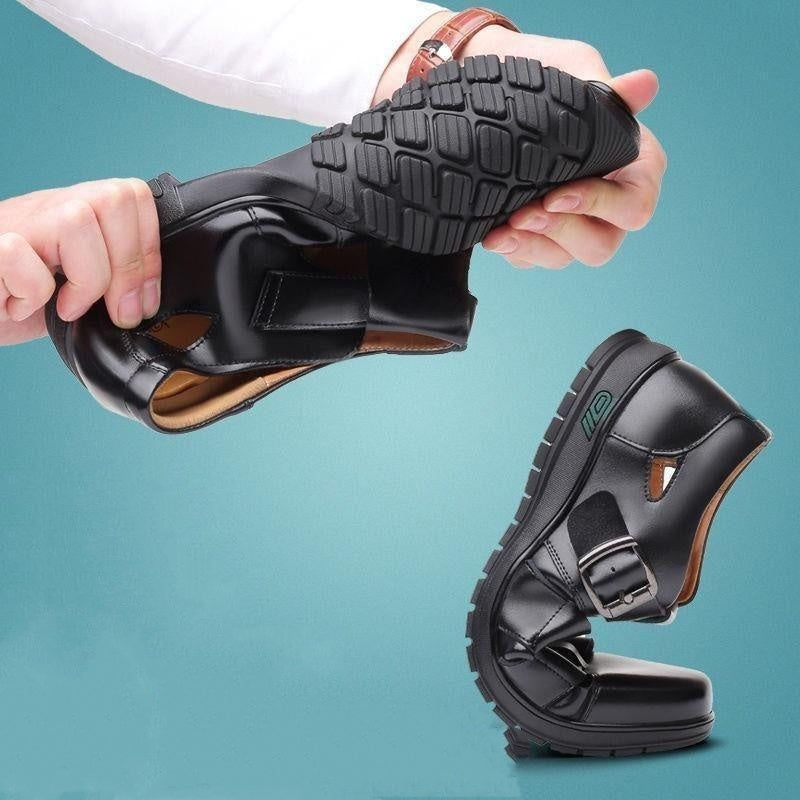 Sandale casual din piele, respirabile și antiderapante, cele mai bine vândute, pentru bărbați, de vară, talie 38-44