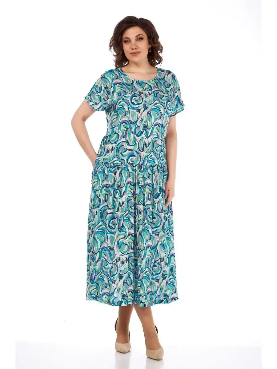🔥🥰【🔥Najlepiej sprzedający się】👗🌺【S-5XL】Sukienka letnia z szyfonu z nadrukiem