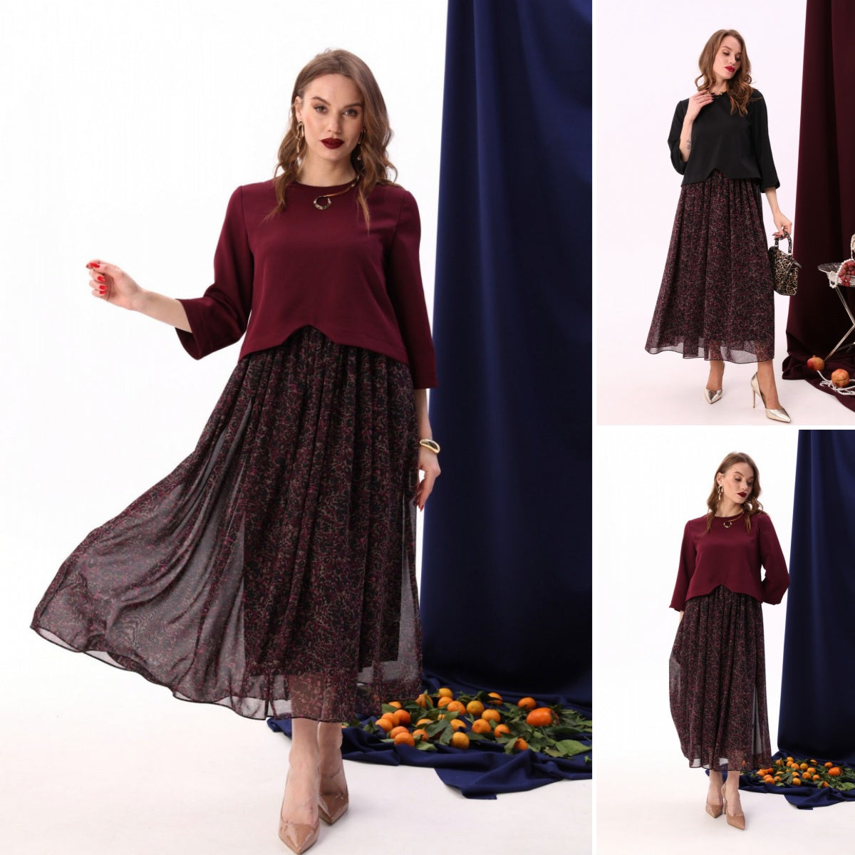 💖💖【S-5XL】 Wysokiej jakości nowa, elegancka sukienka na jesień i zimę