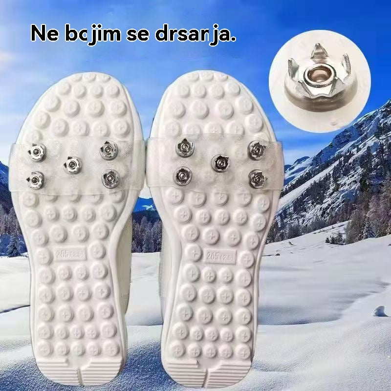 👴🚶🏔️❄️【50 % popust】Nevidne dereze s petimi zobmi, protizdrsne, zunanje dereze, primerne za zimski turizem, gorništvo, plezanje in zimske ledene površine, obvezna oprema za starejše.