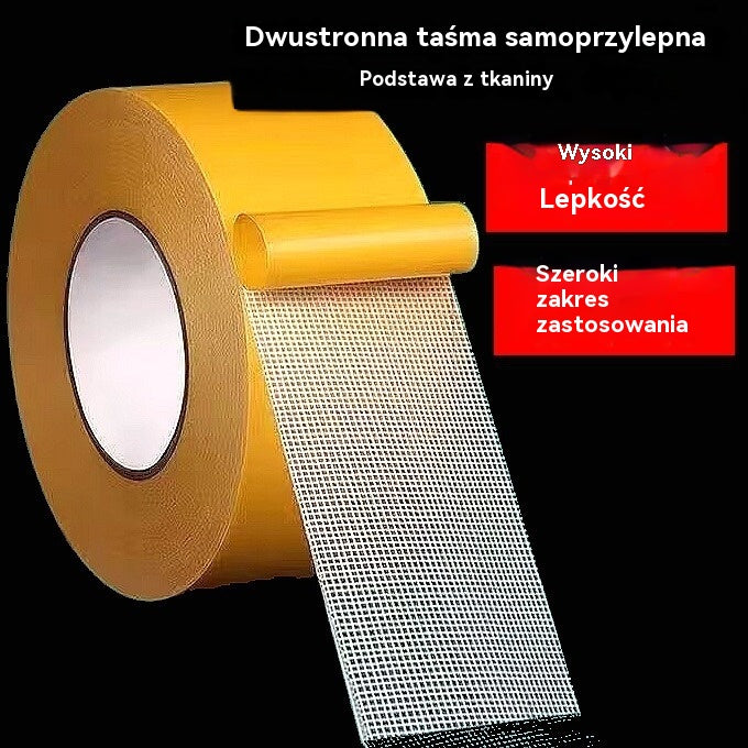 【10 metrów】👍 Wielofunkcyjna dwustronna taśma siatkowa, mocna przyczepność bez pozostawiania śladów