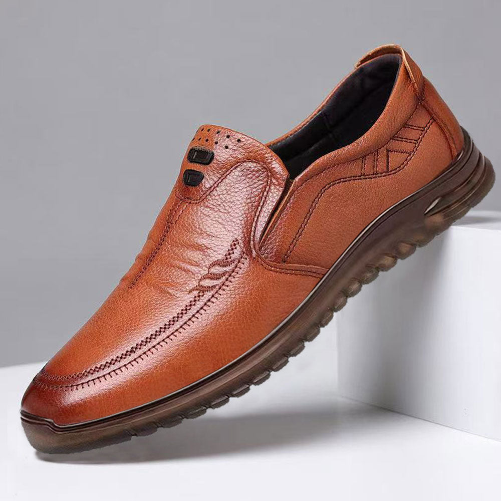Nowe skórzane buty męskie, z miękką podeszwą, oddychające, skórzane buty codzienne