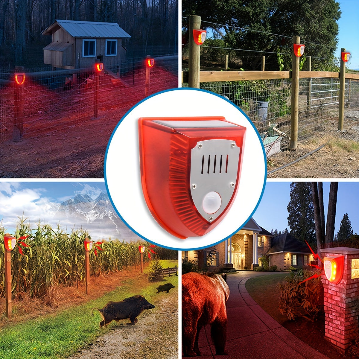【🔥kup 1 otrzymaj 1 za darmo】📣Uniwersalny alarm dźwiękowy i świetlny odstraszający ptaki na energię słoneczną do sadów, stawów rybnych i pól ryżowych