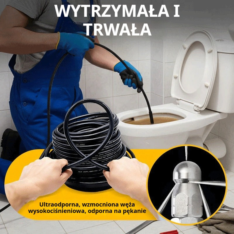 💦 TERAZ 50% TANIEJ! 🚿 Zestaw do czyszczenia odpływów 5800 PSI – dysza wysokociśnieniowa i wąż do udrażniania zatkanych odpływów/rur, kompatybilny z większością myjek ciśnieniowych 🔧📦