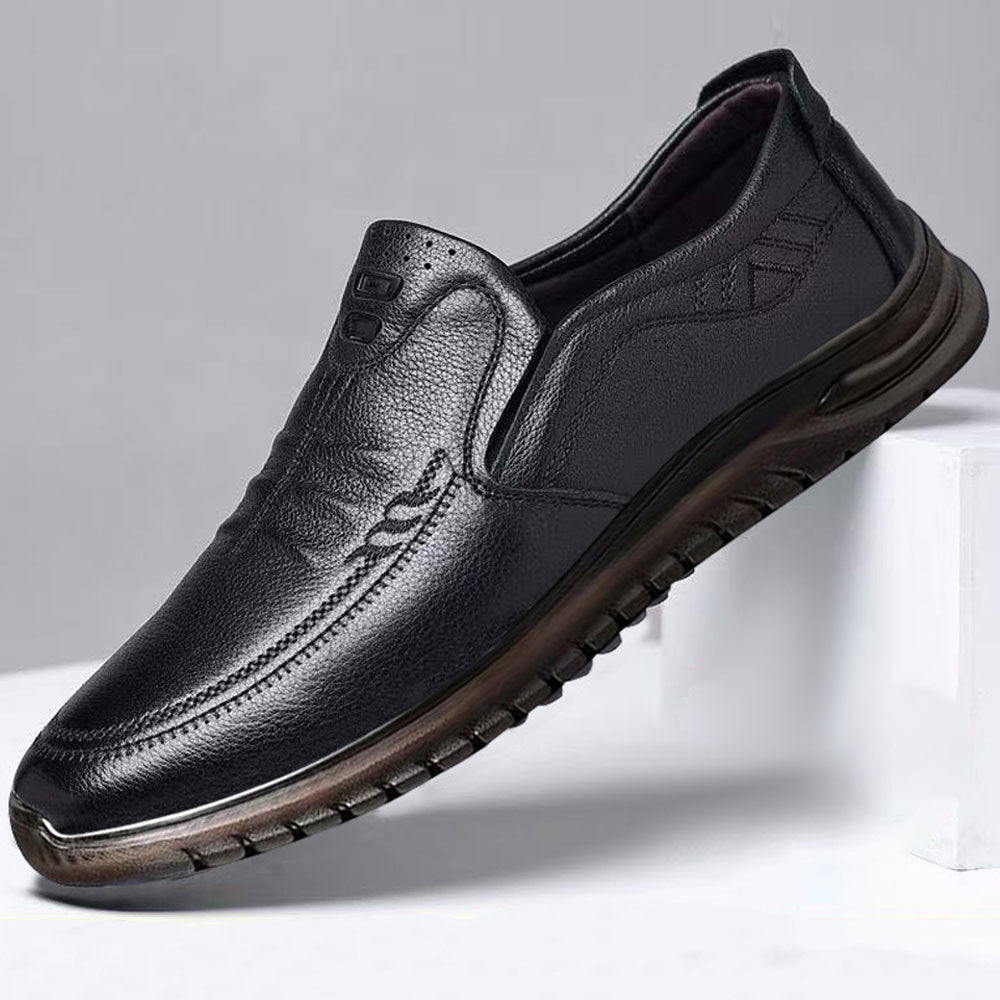 Nowe skórzane buty męskie, z miękką podeszwą, oddychające, skórzane buty codzienne