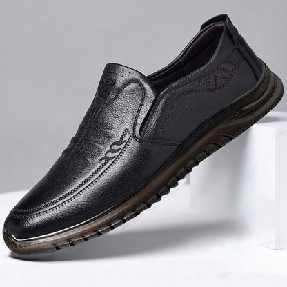 Nowe skórzane buty męskie, z miękką podeszwą, oddychające, skórzane buty codzienne