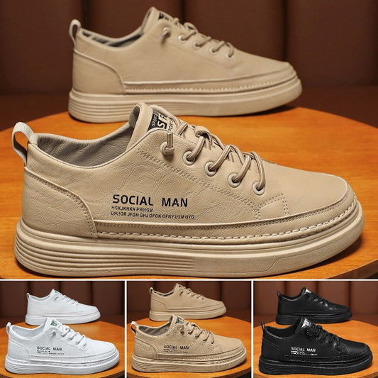 【39-44】 2025 Primăvară New Soft Cowhide piele de vacă moale din piele Casual Board Shoes
