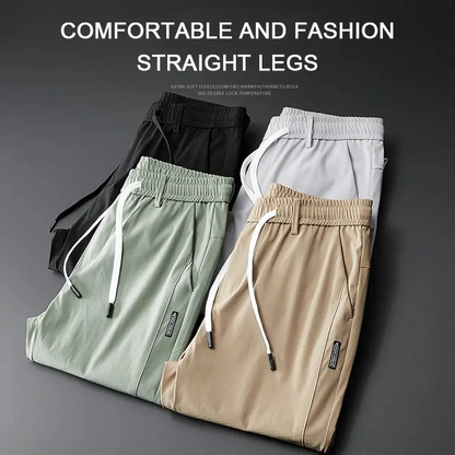 【Compre 1 y obtenga 1 gratis】【M-5XL】2026 nuevos pantalones elásticos informales para hombre, cómodos y a la moda
