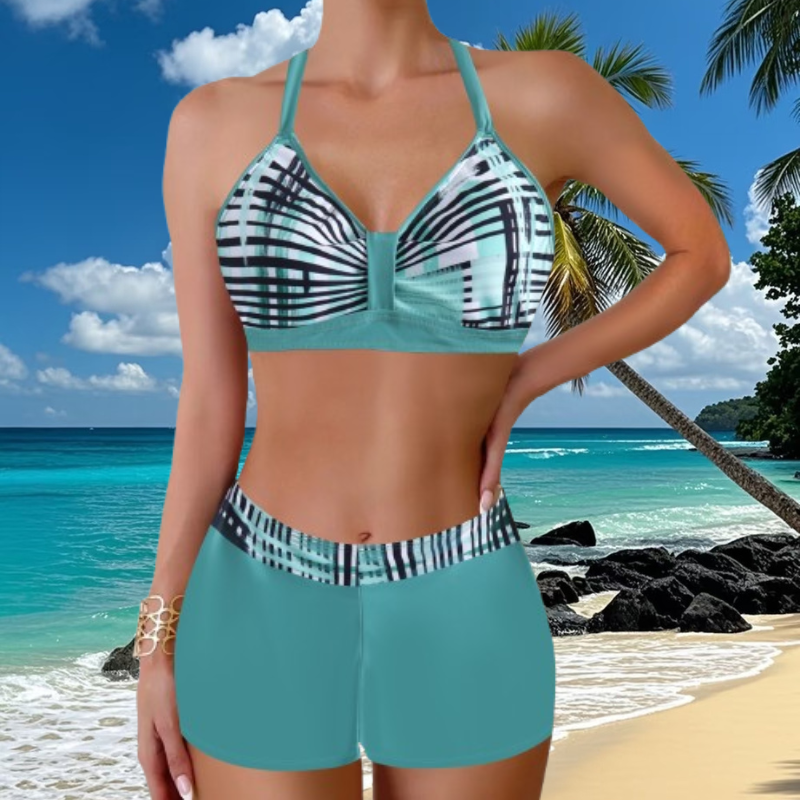 🏖️👙🌴【S-5XL】Komplet kopalk s potiskom za počitnice na plaži 2026