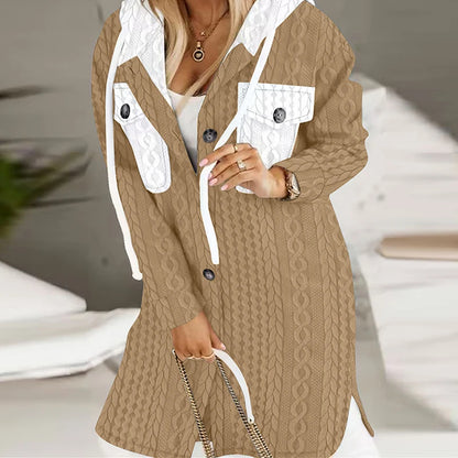 【Sezonski popust -47%🔥🔥】Ženska jopa s kapuco, izolirana in v večjih velikostih