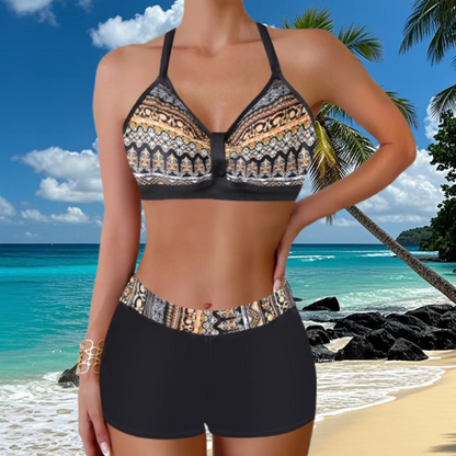 🏖️👙🌴【S-5XL】Komplet kopalk s potiskom za počitnice na plaži 2026
