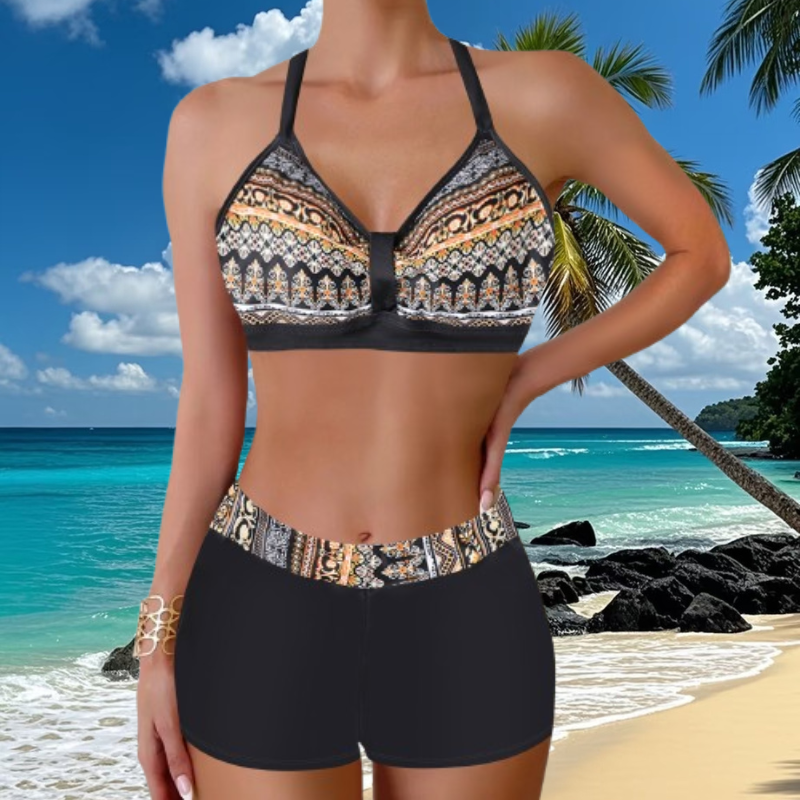 🏖️👙🌴【S-5XL】Komplet kopalk s potiskom za počitnice na plaži 2026