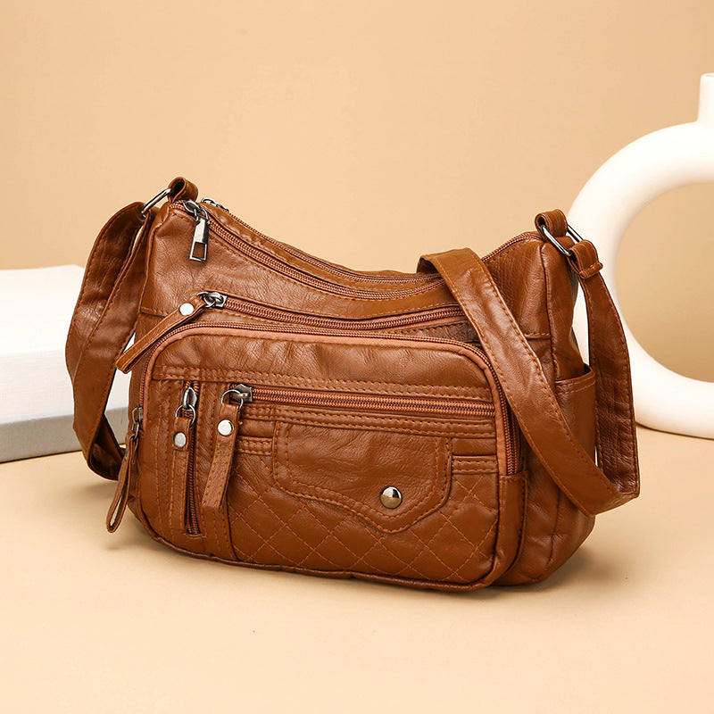 🔥【50% kedvezmény】2025 Új, nagy kapacitású puha bőr válltáska/crossbody táska