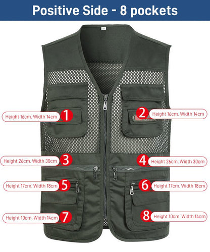 🔥🔥Funkcjonalna kamizelka z wieloma kieszeniami【XL-4XL】