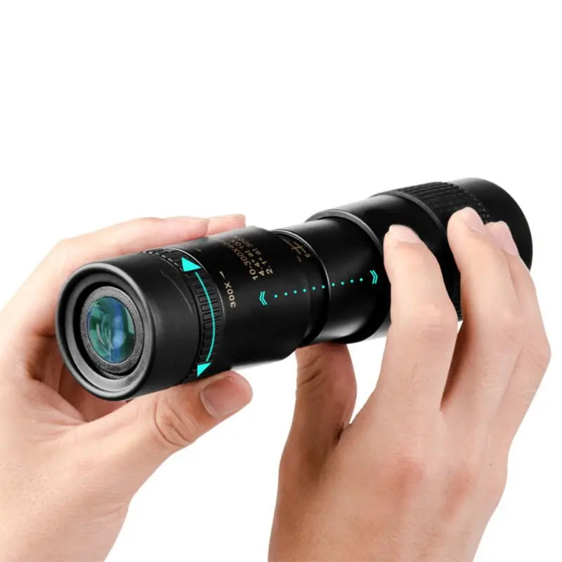 Oferta ograniczona czasowo! Lornetka HD z zoomem 10-300X, profesjonalna, przenośna, dalekiego zasięgu, noktowizyjna, monokularowa, myśliwska, snajperska