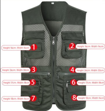 🔥🔥Funkcjonalna kamizelka z wieloma kieszeniami【XL-4XL】