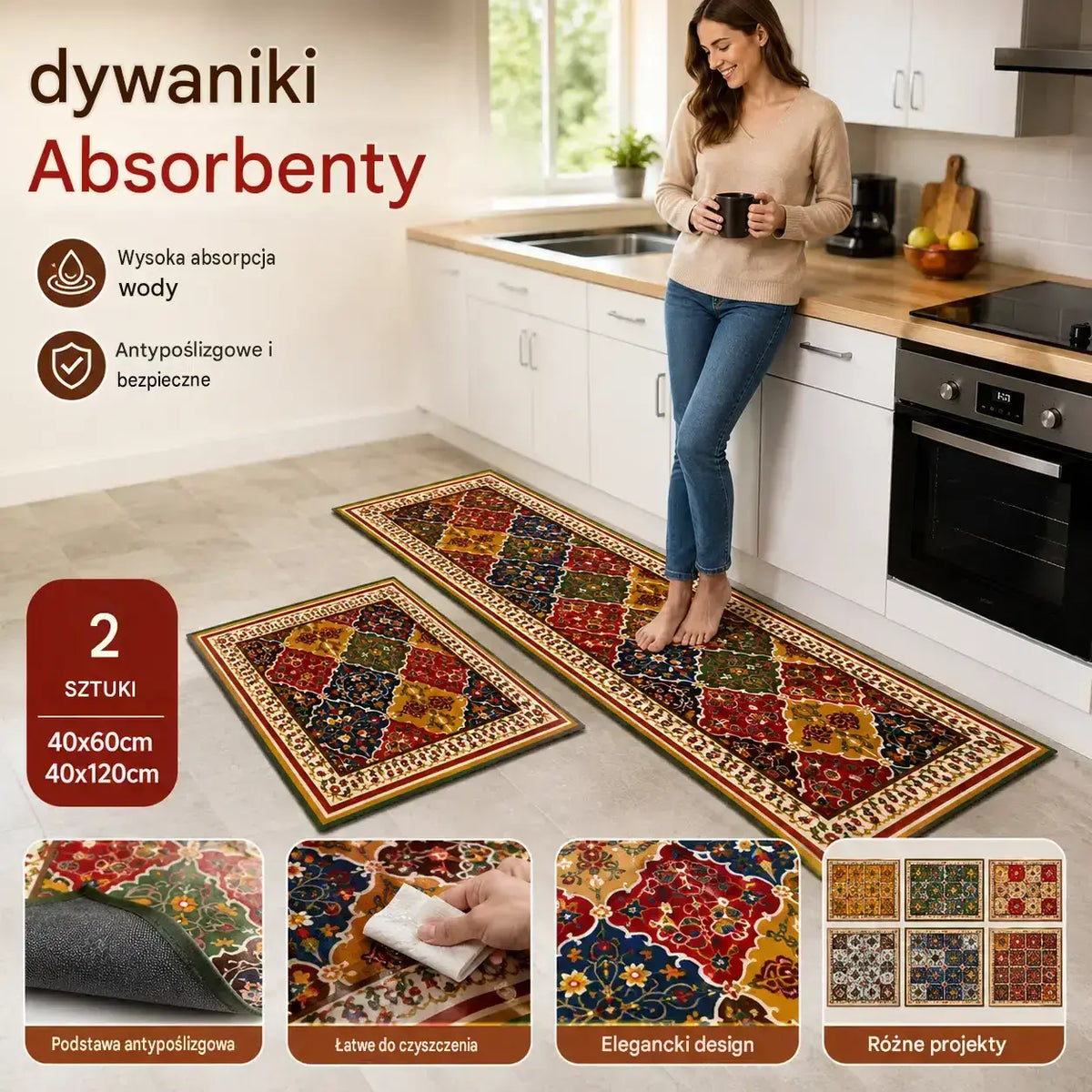 🛒Kup 1, a 1 dostaniesz gratis👉【40*60+40*120cm】Często używane w domu🔥Superchłonna podkładka【2 szt】