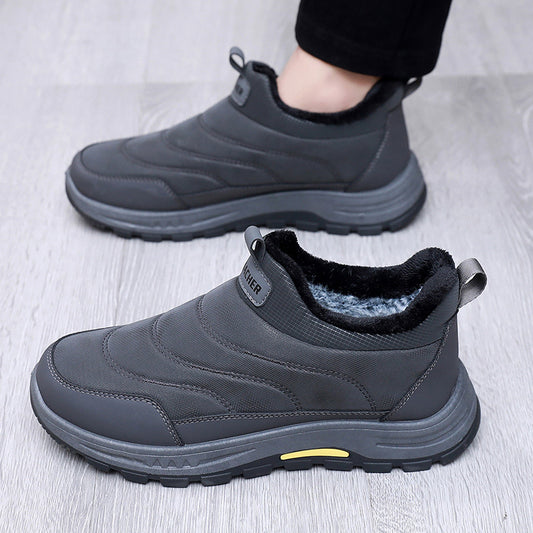 【39-44】Új férfi téli csizma, meleg pamutból, polár béléssel és vastagítással.