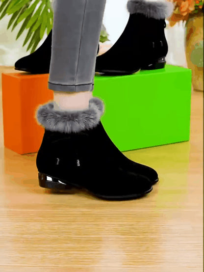 🔥【Promocja】Miękkie skórzane botki na średnim obcasie – eleganckie, wygodne i idealne na jesień i zimę!