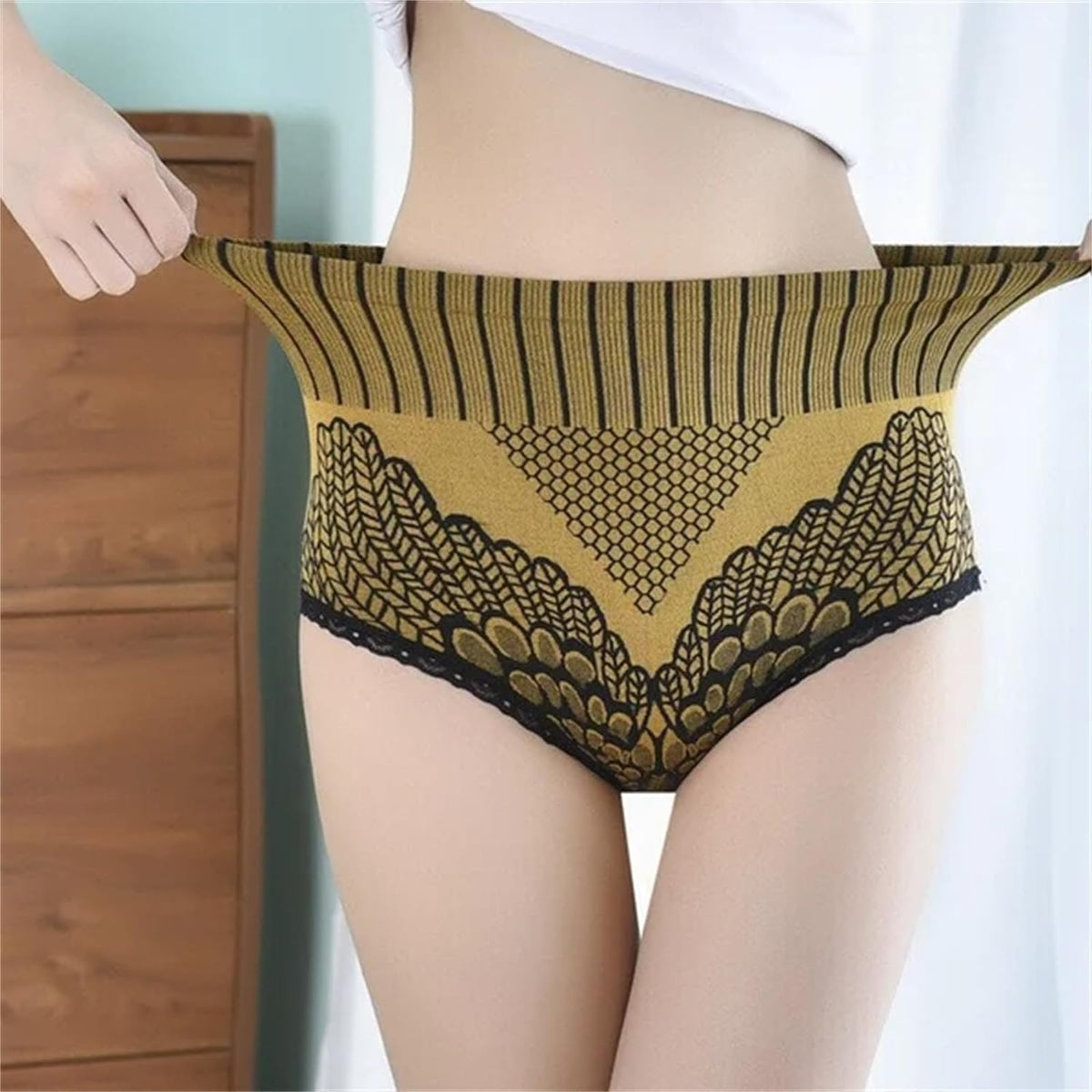 🔥50% de descuento el último día🔥🔥【7piezas】🦋[40-85kg]Bragas con control de barriga de cintura alta para mujer