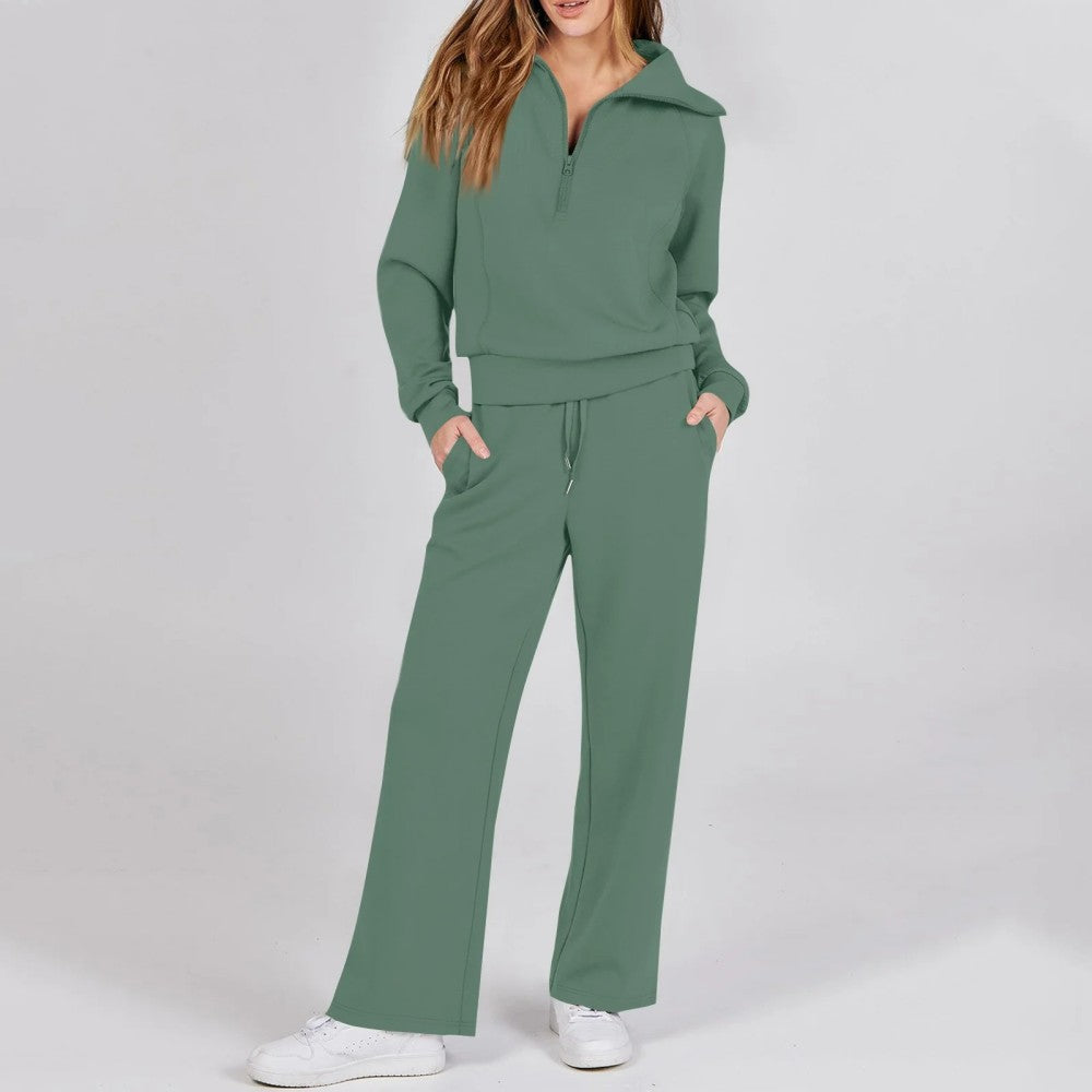 🔥S–2XL Conjunto casual elegante, sudadera de manga larga y pantalón ancho