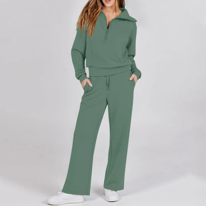 🔥S–2XL Conjunto casual elegante, sudadera de manga larga y pantalón ancho