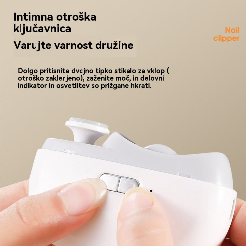 ✨Pametni električni ščipalnik za nohte s funkcijo proti uščipnjenju, brušenja nohtov, osvetlitve in poliranja