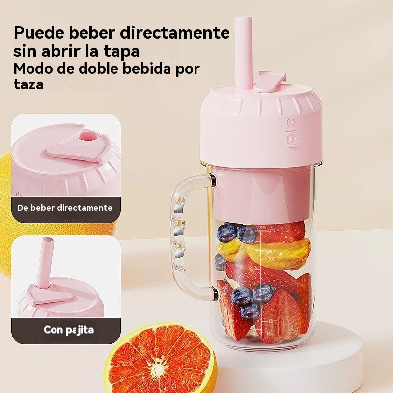 ✨🍎【400ml】Exprimidor portátil: llévelo con usted a cualquier lugar y disfrute de jugos de frutas y verduras frescos y saludables en cualquier momento.