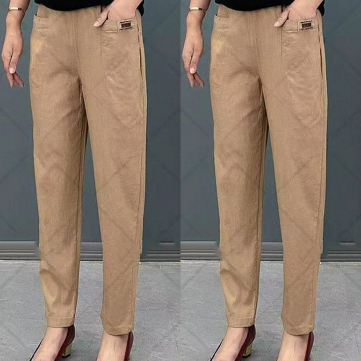 🔥【Kup jeden, drugi dostaniesz gratis】🔥【M-6XL】Damskie elastyczne spodnie na co dzień z wysokim stanem