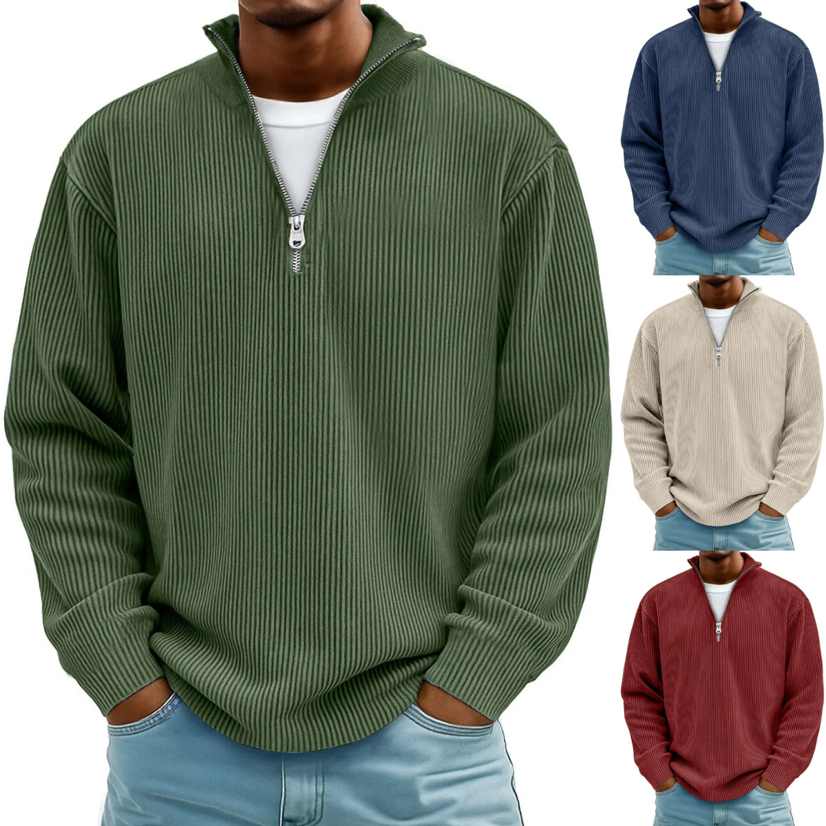 🔥【S-5XL】Jesień/Zima 2026 Nowa męska bluza ze stójką.Projekt zamka błyskawicznego, modny i trendy