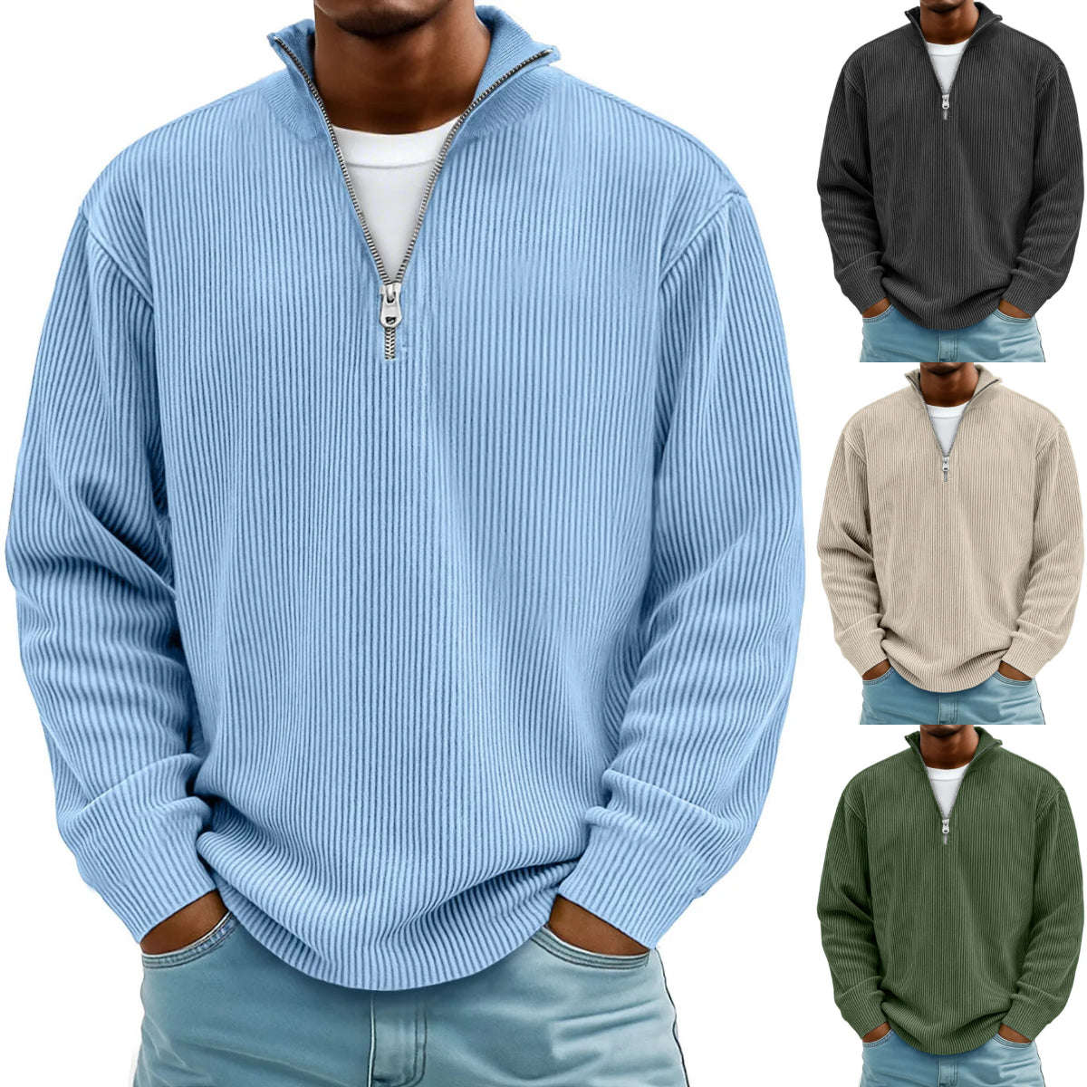 🔥【S-5XL】Jesień/Zima 2026 Nowa męska bluza ze stójką.Projekt zamka błyskawicznego, modny i trendy